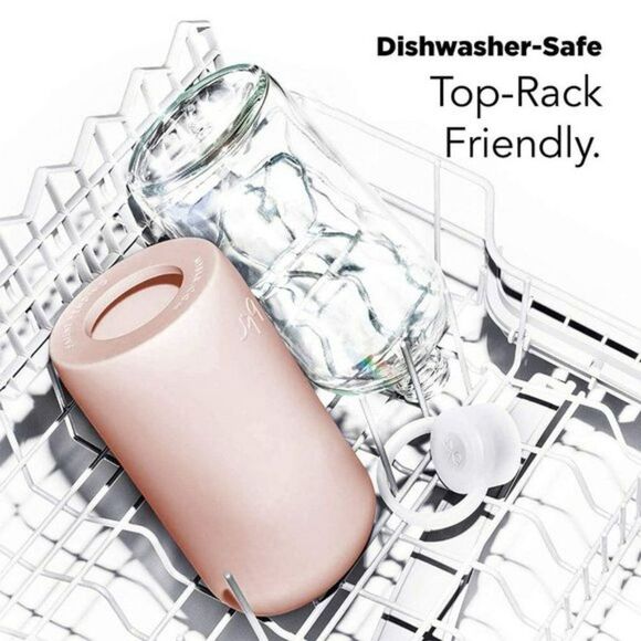 BKR FLIRT 500ML 16oz Opaque Fuschi fog Glass + silicone water bottle BARBIE PINK - Picture 9 of 9